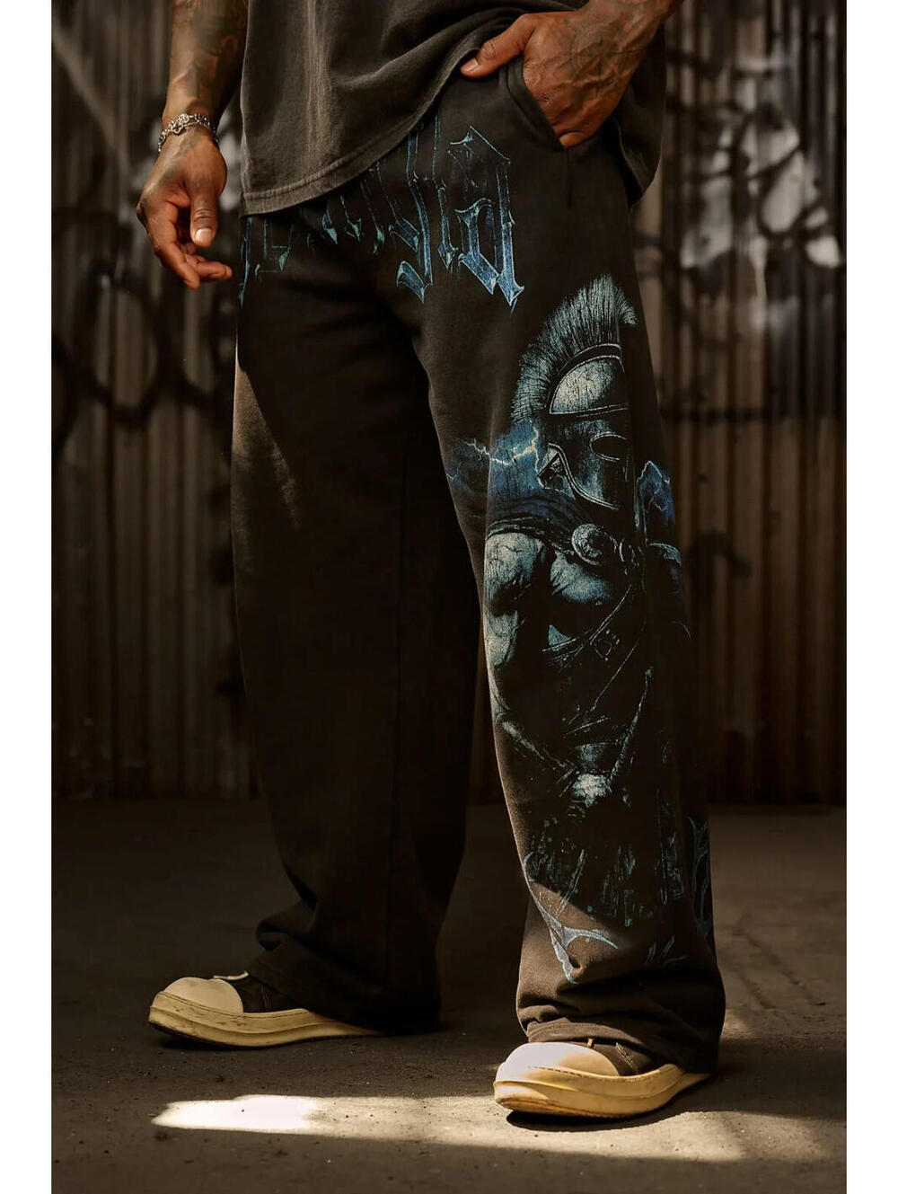 YoungLa- Mens Medium- Black/Blue - 2097 - YLA x Axel - Spartan Sweats- In Hand! - Picture 4 of 7